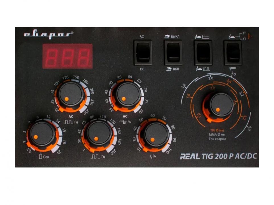 Панель лицевая аппарата аргонодугового Сварог REAL TIG 200 P AC-DC (E20101)